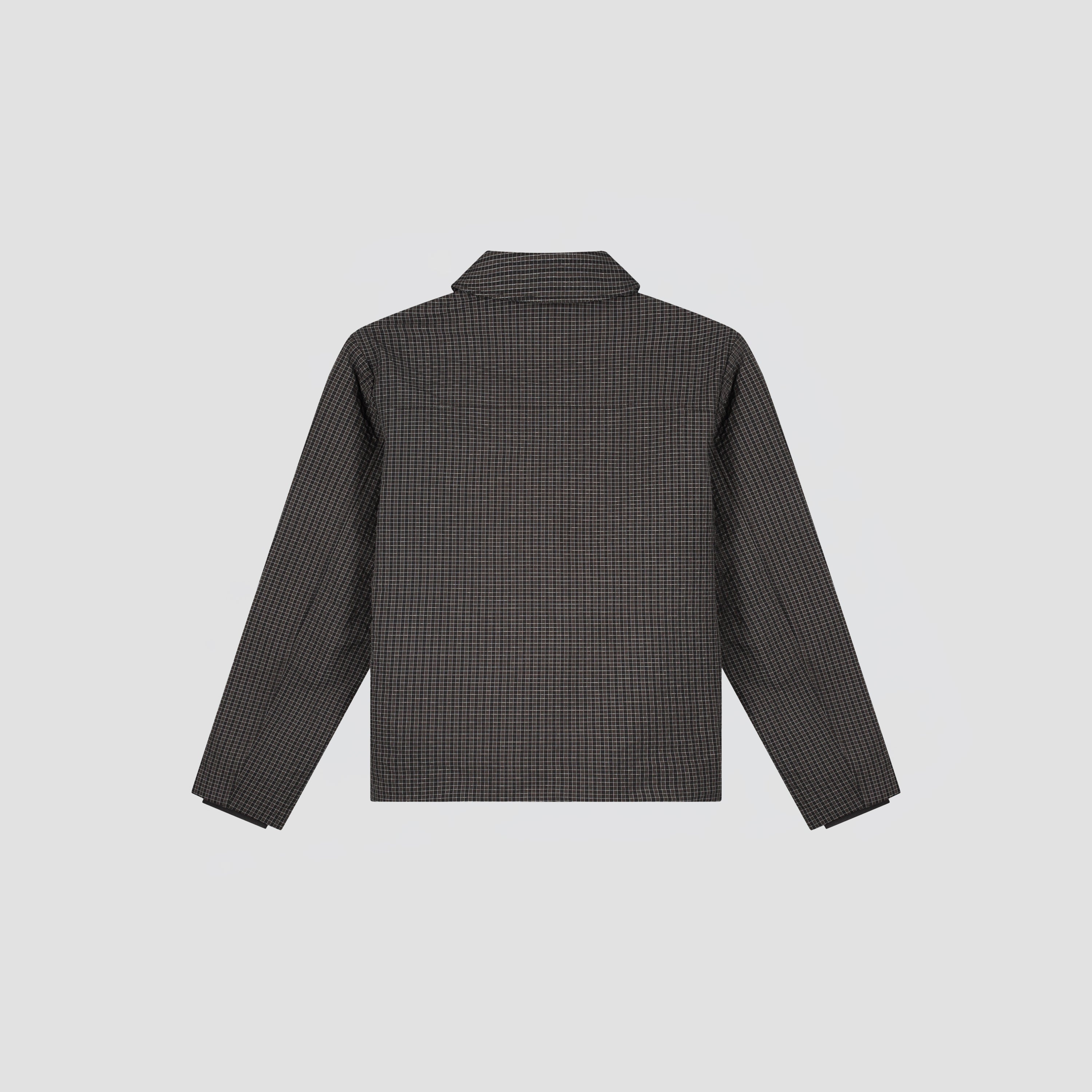 Checked Padded Coach Jacket - Hot Fudge
