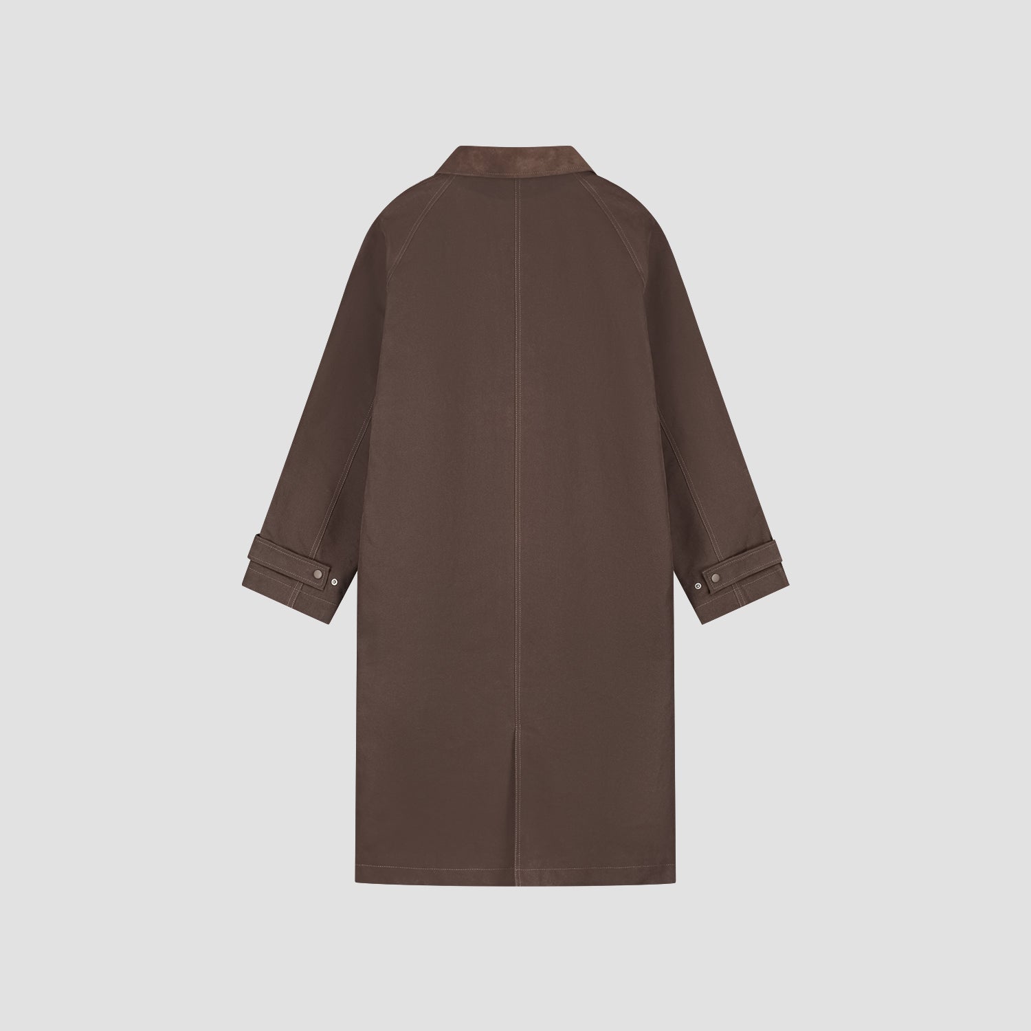 Washed Canvas Overcoat - Hot Fudge