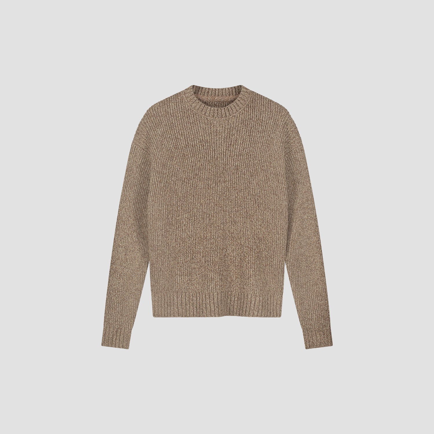 Essential Melange Knitted Crewneck - Foxtrot