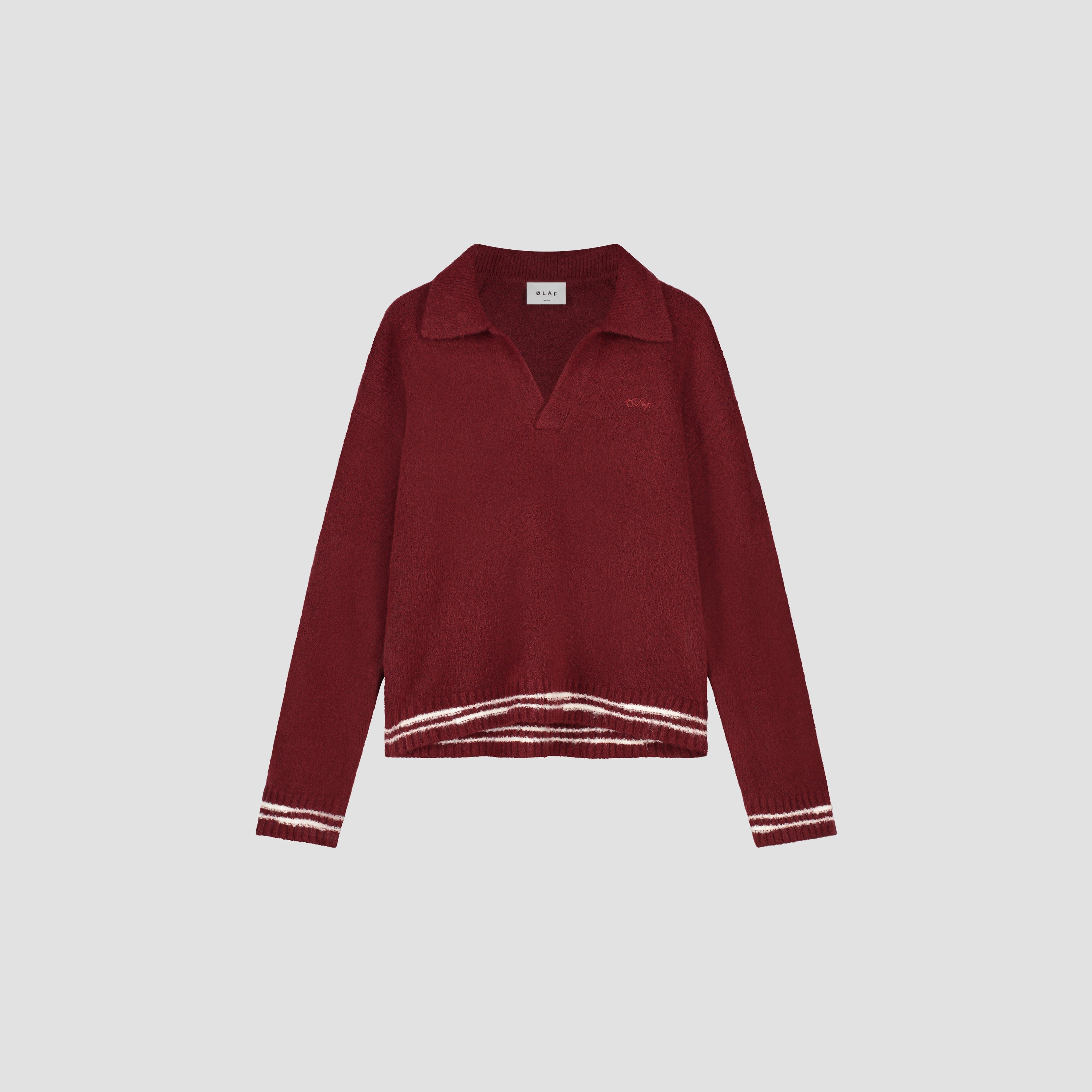 Crafted Detail Knitted Polo - Rum Raisin