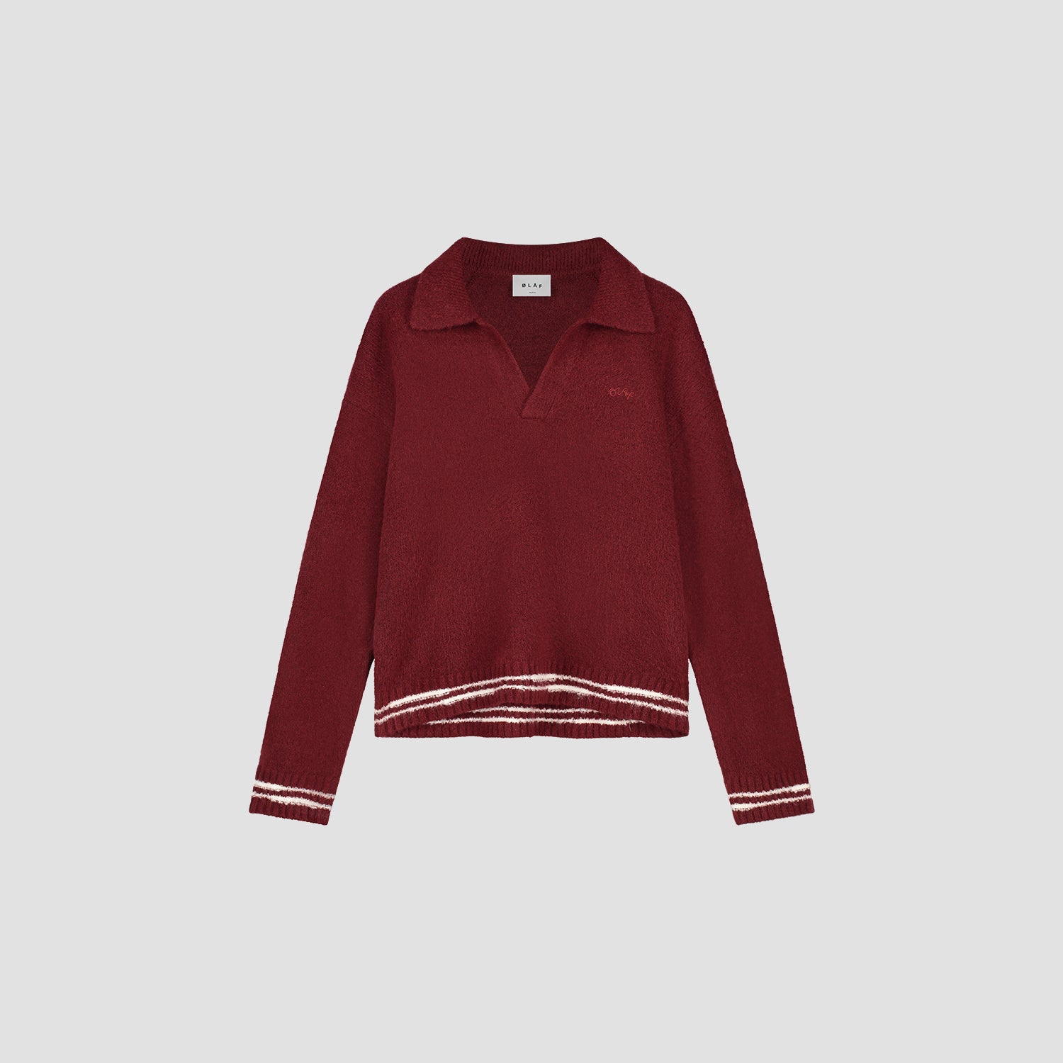 Crafted Detail Knitted Polo - Rum Raisin