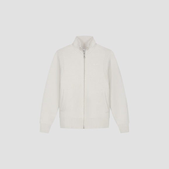 Zip Knitted Mock Neck