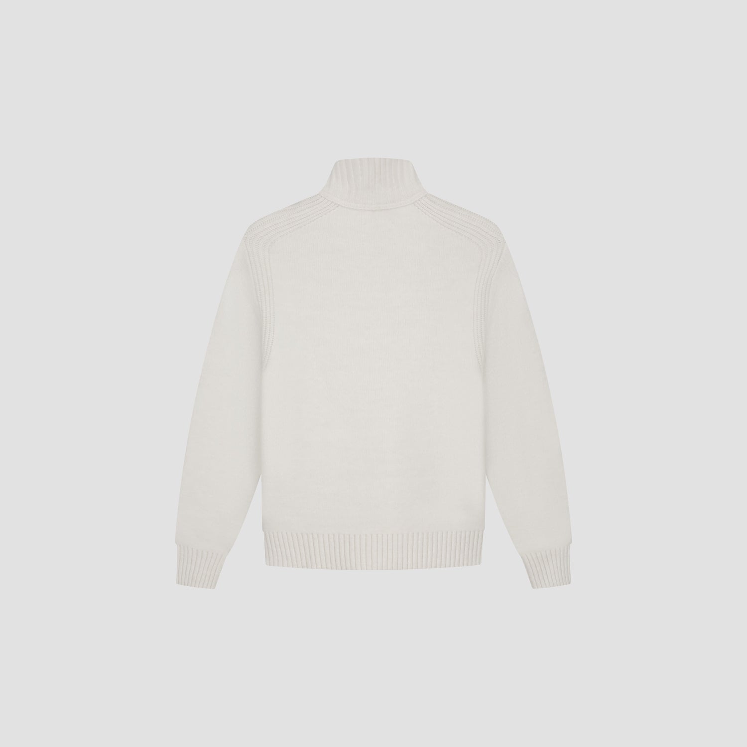 Zip Knitted Mock Neck