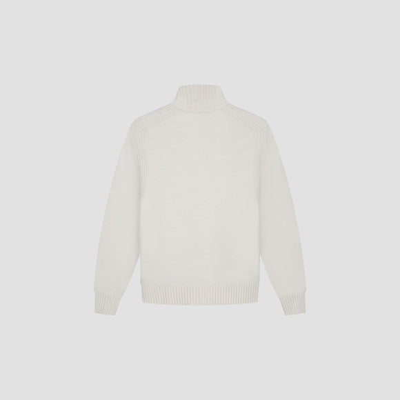 Zip Knitted Mock Neck