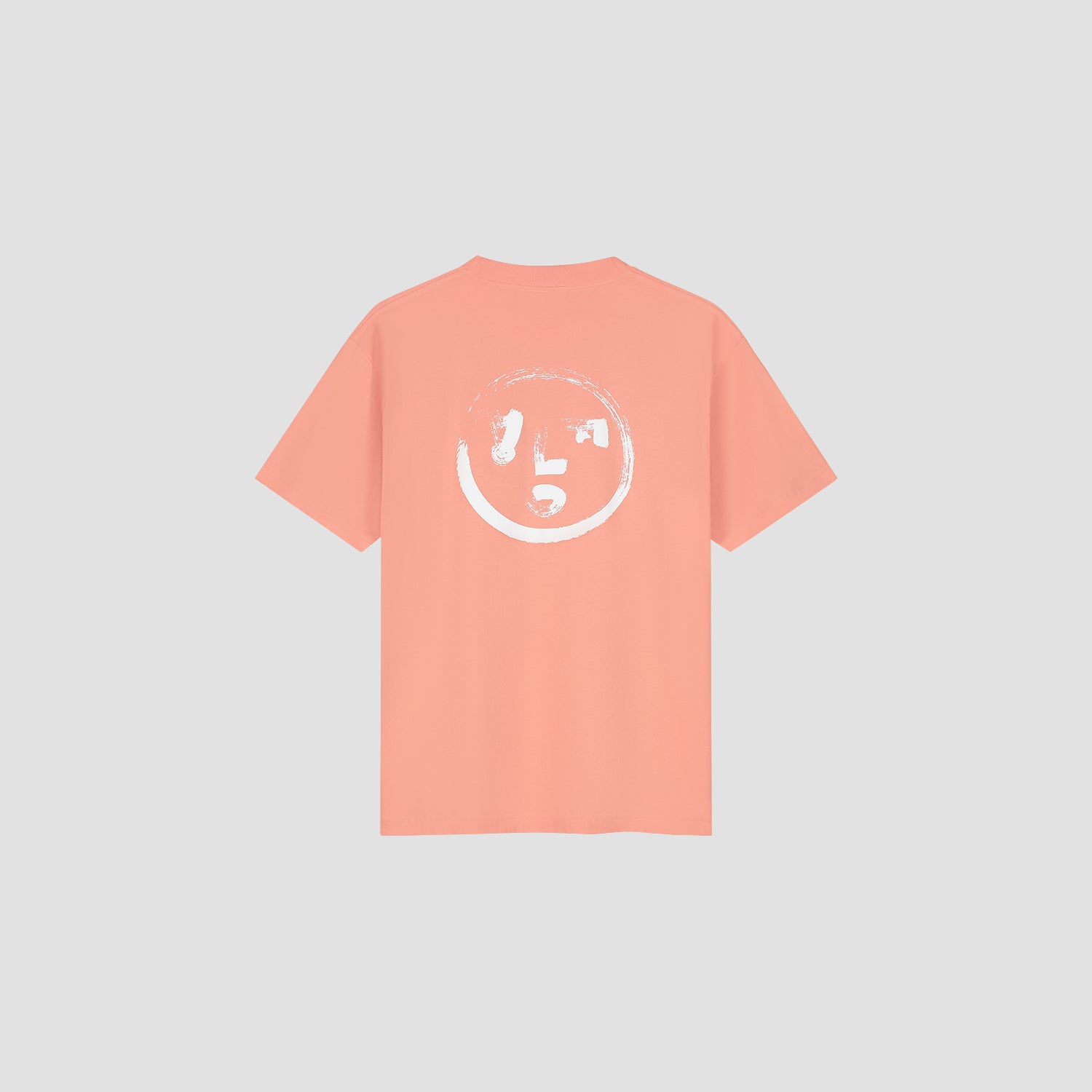 Brushstroke Face Tee - Burnt Coral