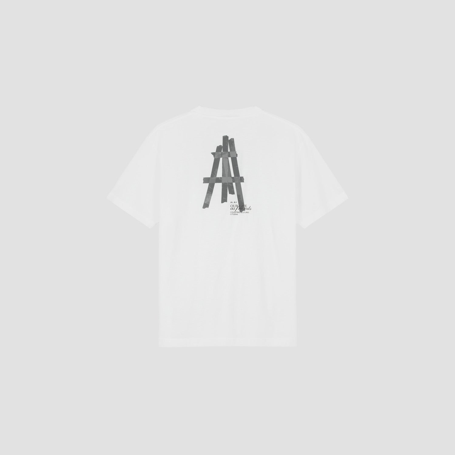Taped Easel SS Tee - Optical White