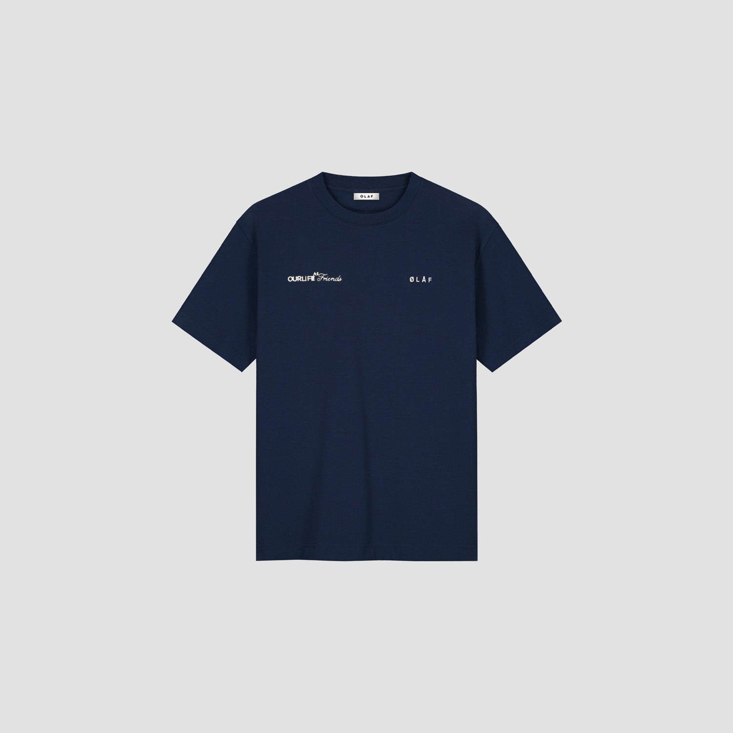Script Friends Boxy Tee - Navy