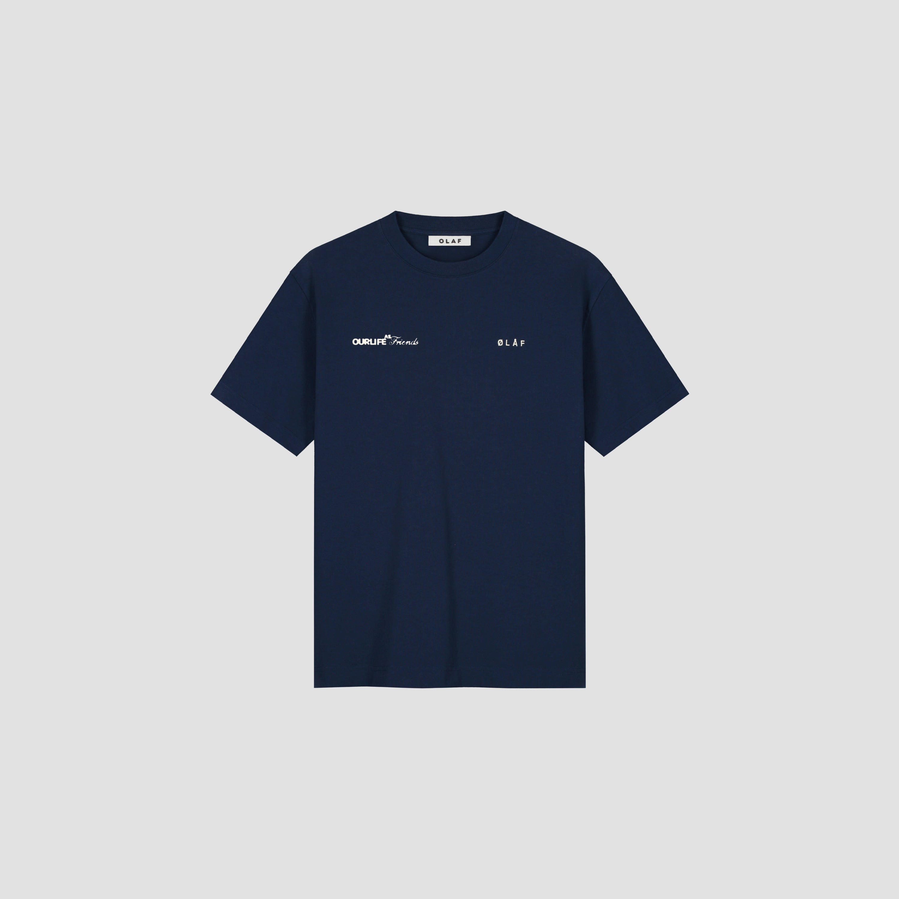 Script Friends Boxy Tee - Navy