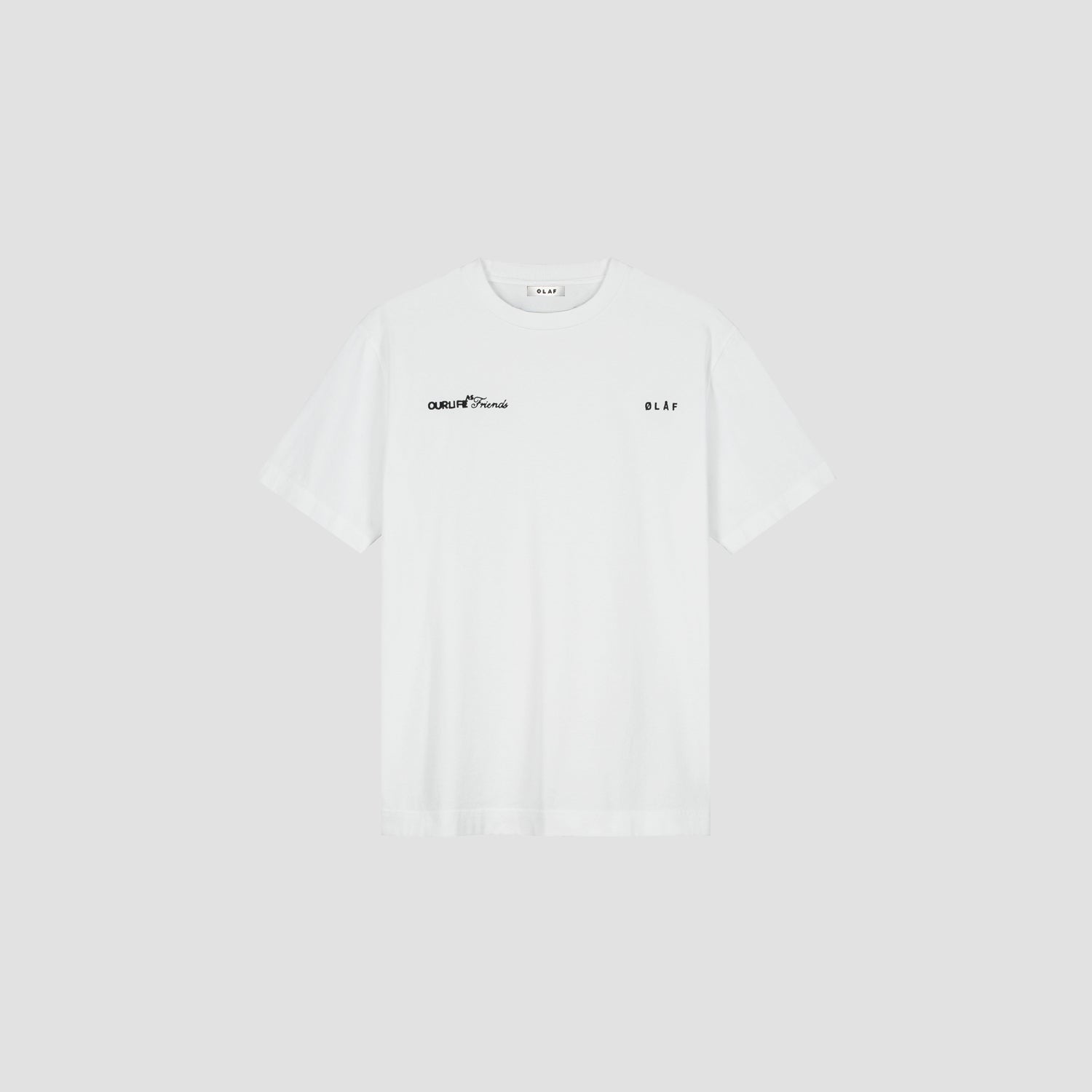 Script Friends Boxy Tee - Optical White