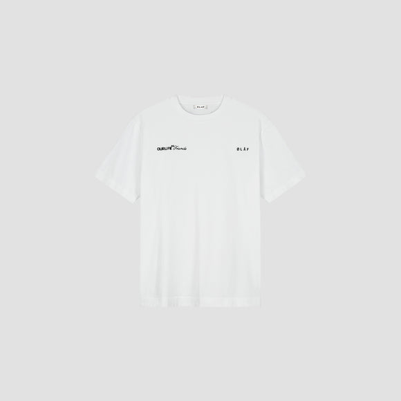 Script Friends Boxy Tee - Optical White