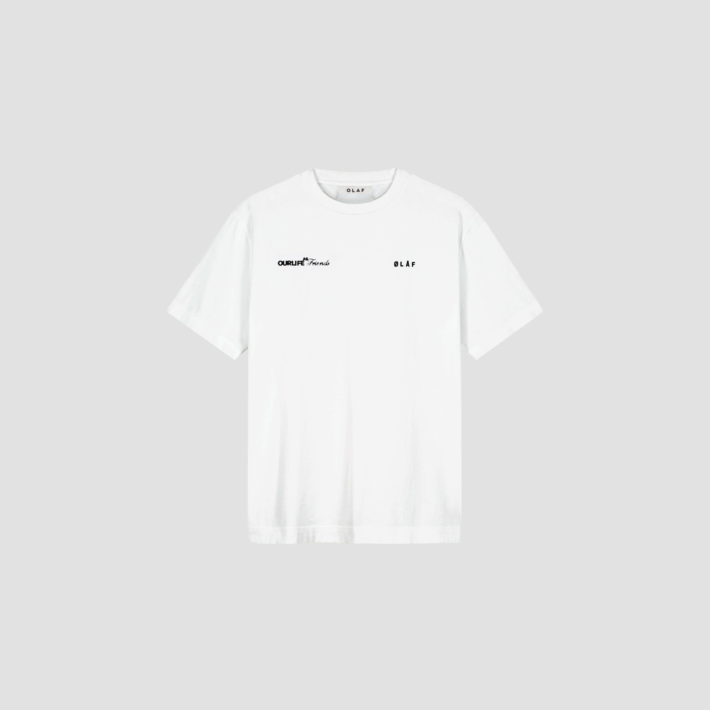 Script Friends Boxy Tee - Optical White