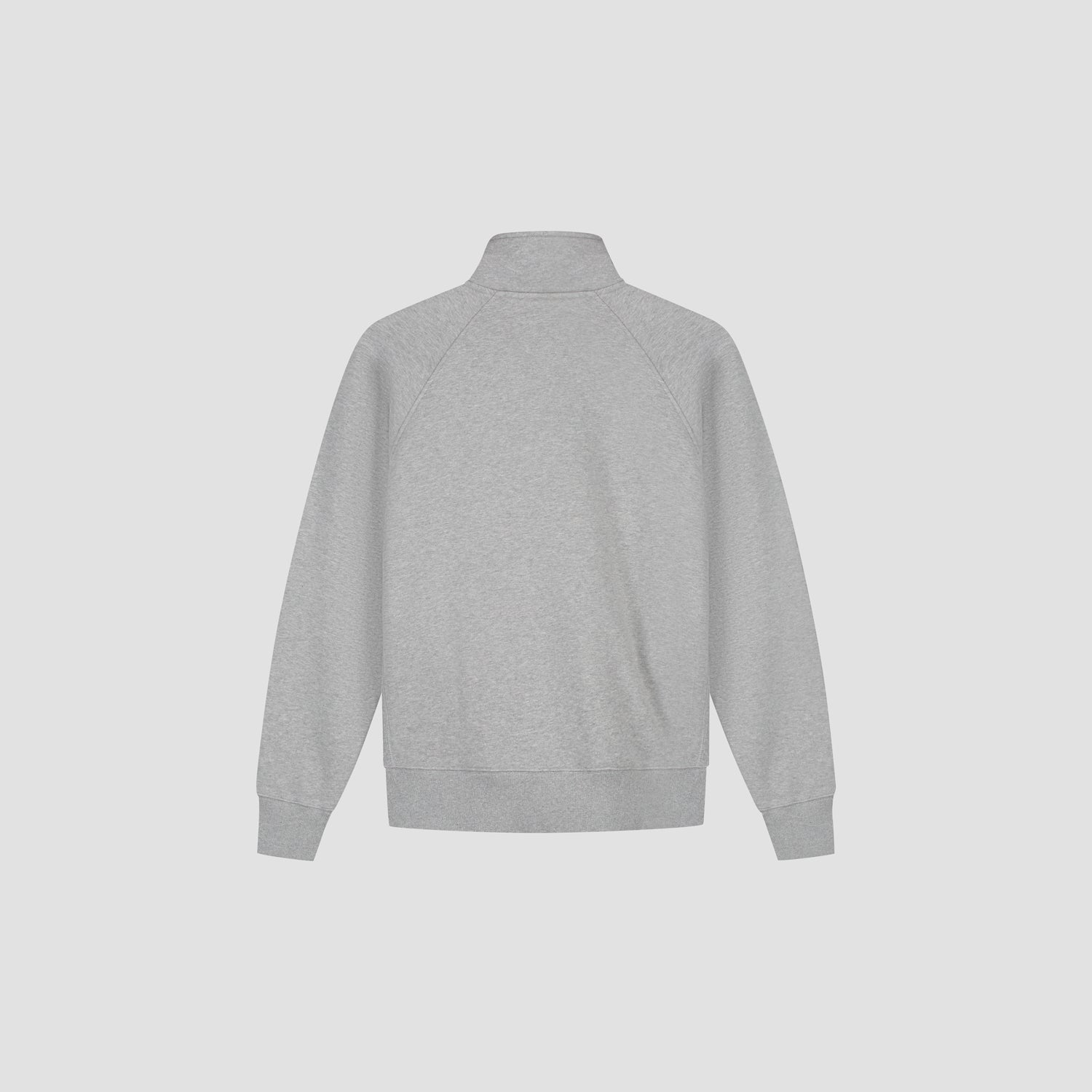 Signature Zip Mock - Heather Grey