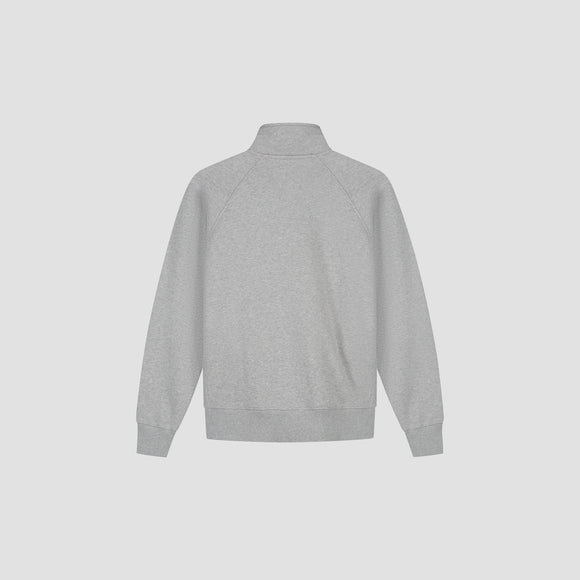 Signature Zip Mock - Heather Grey