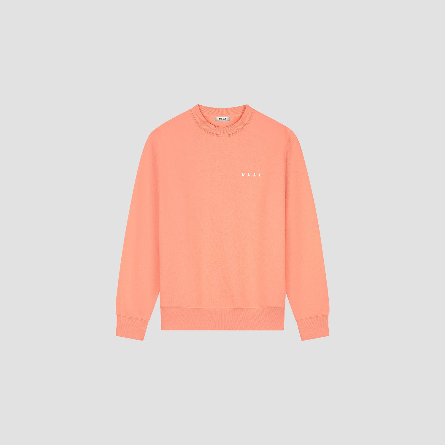 Brushstroke Face Crewneck - Burnt Coral