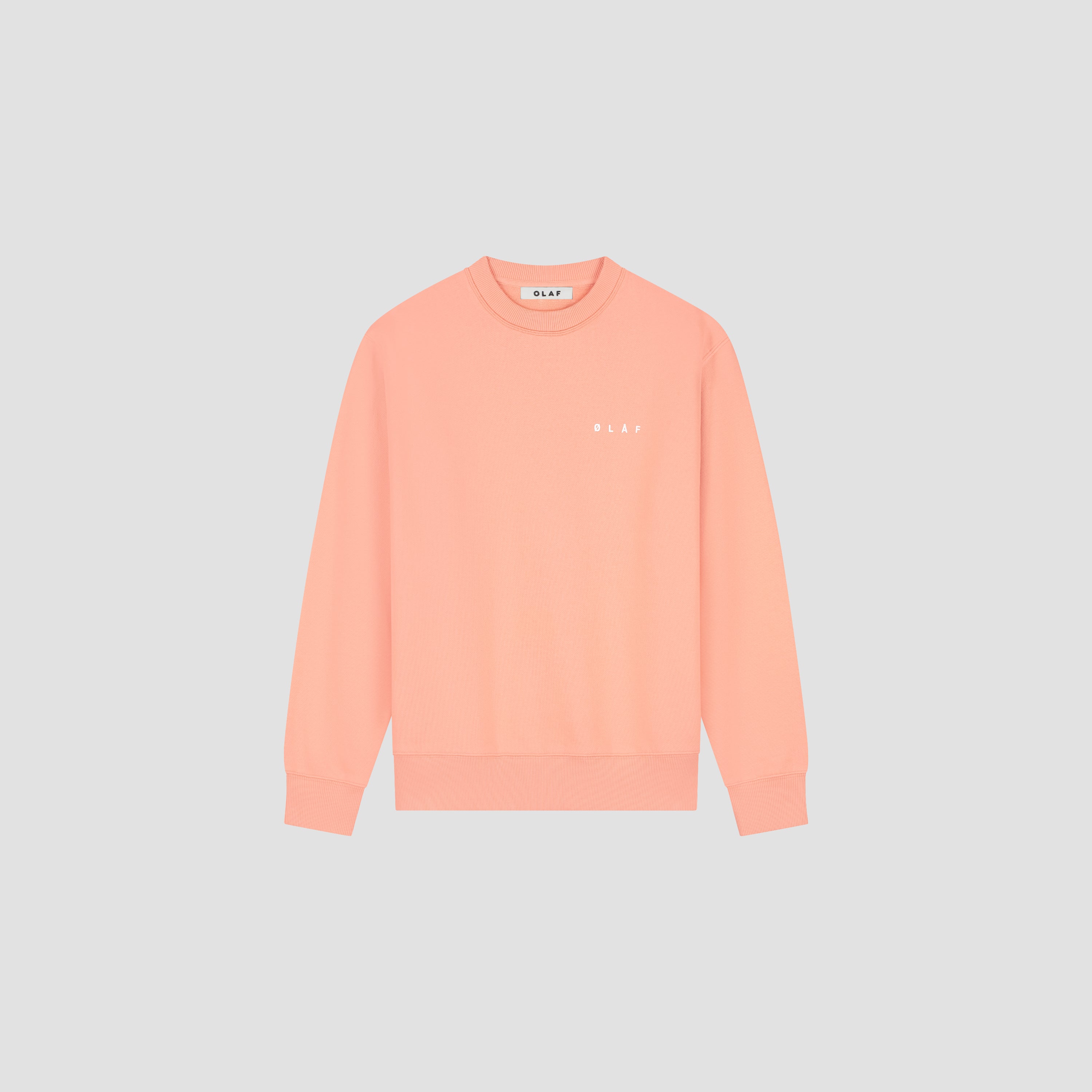 Brushstroke Face Crewneck - Burnt Coral