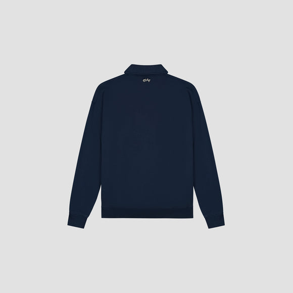 Script Friends Oversized Polo - Navy