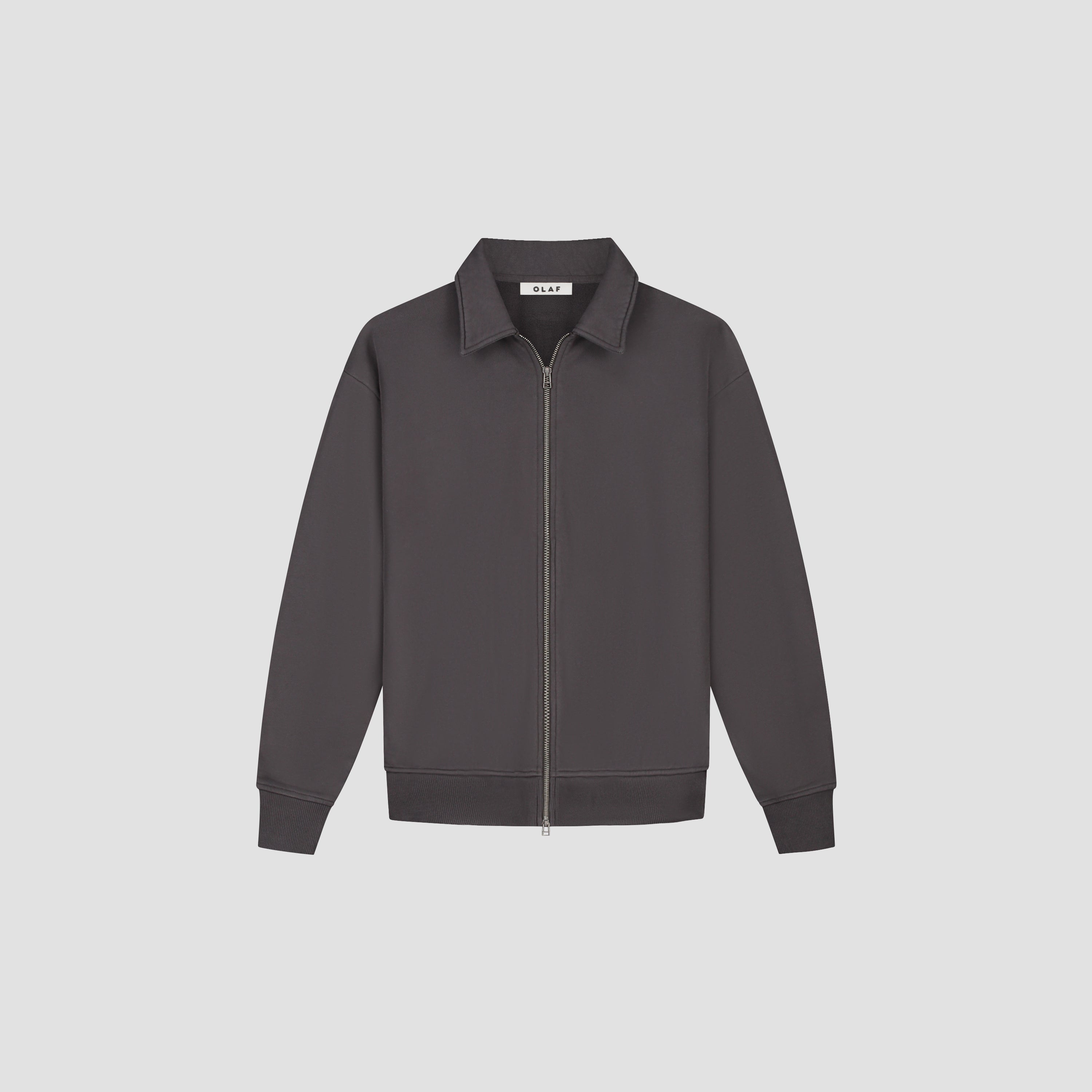 Essential Zip Up Polo - Charcoal