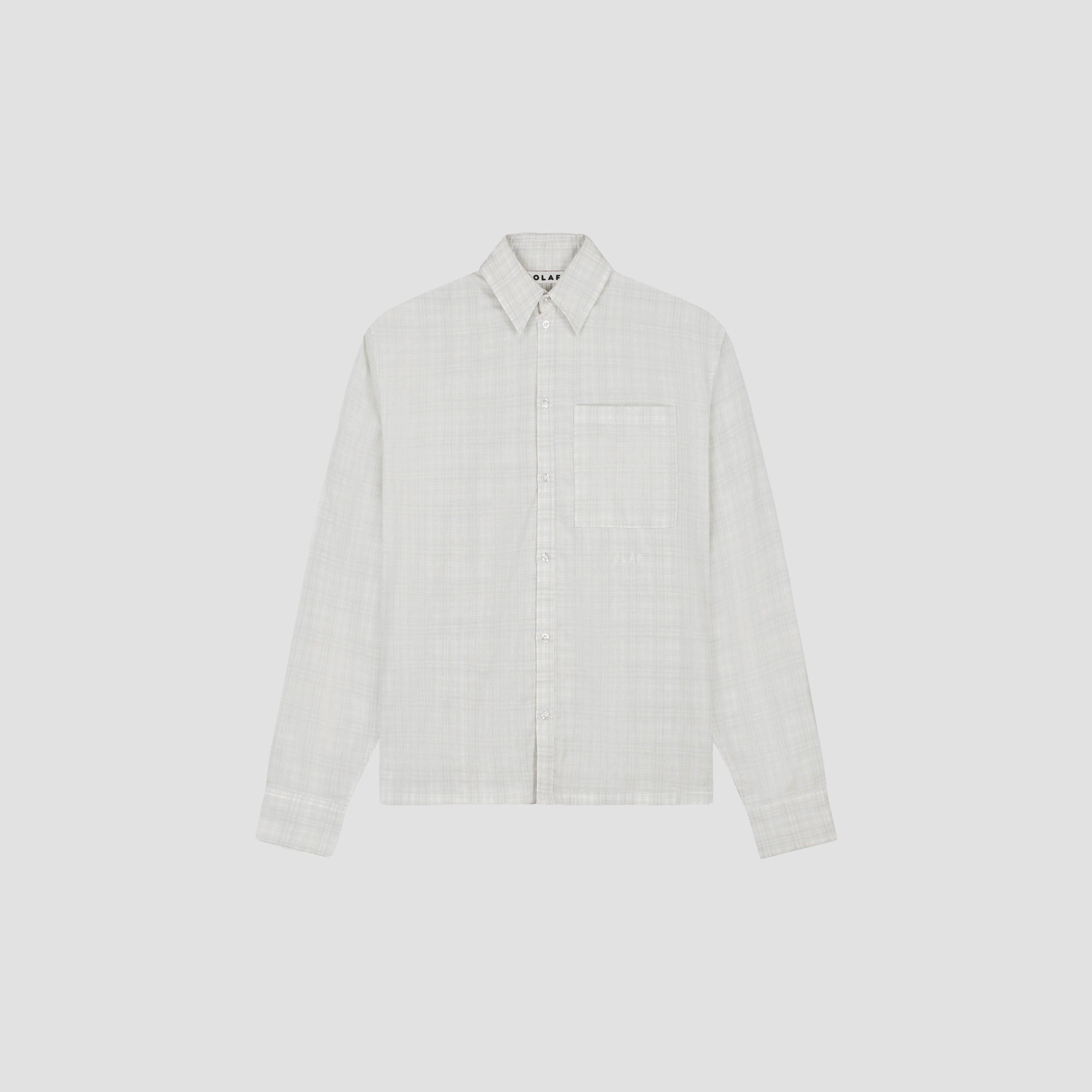 Double Faced Checked Boxy Shirt - Off White