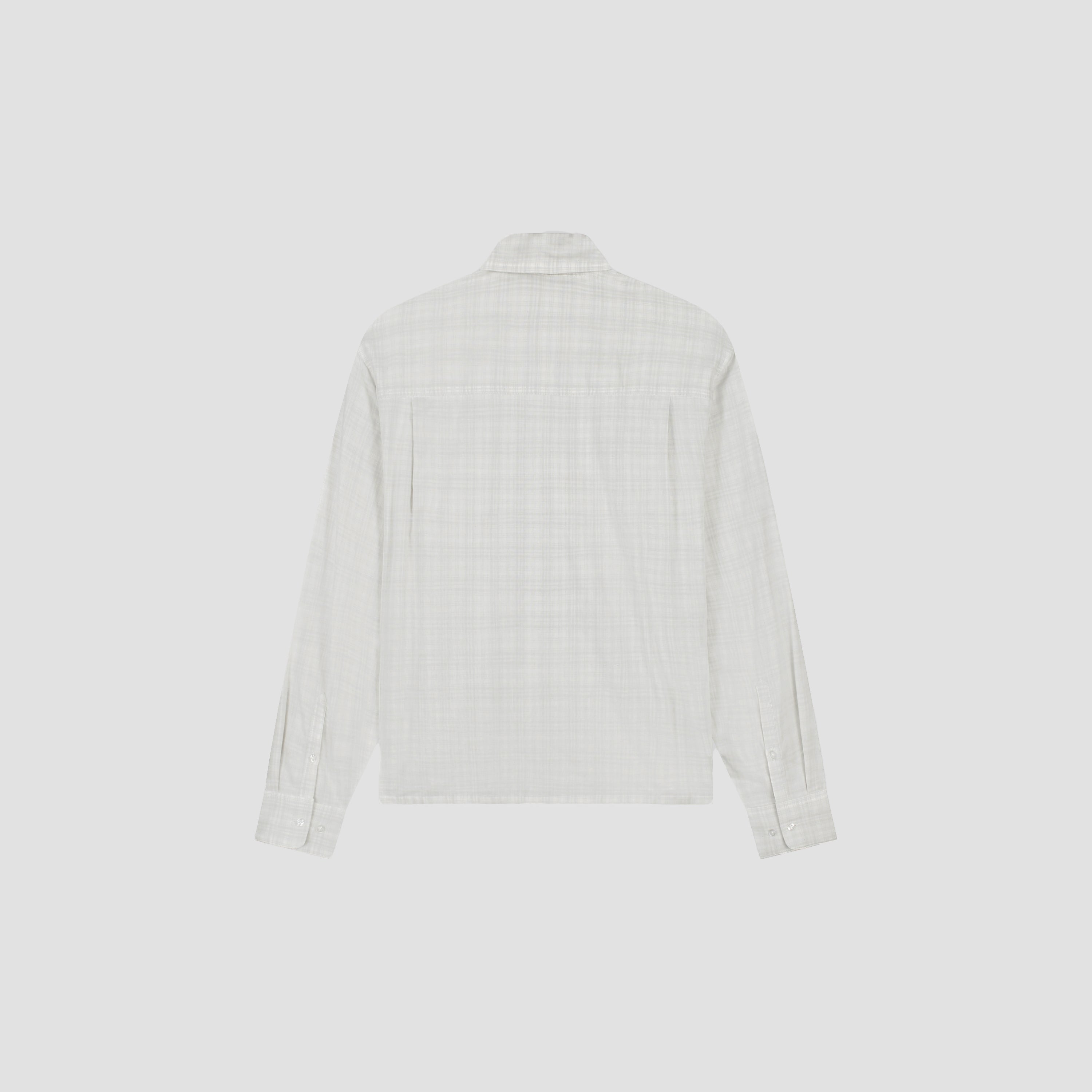 Double Faced Checked Boxy Shirt - Off White