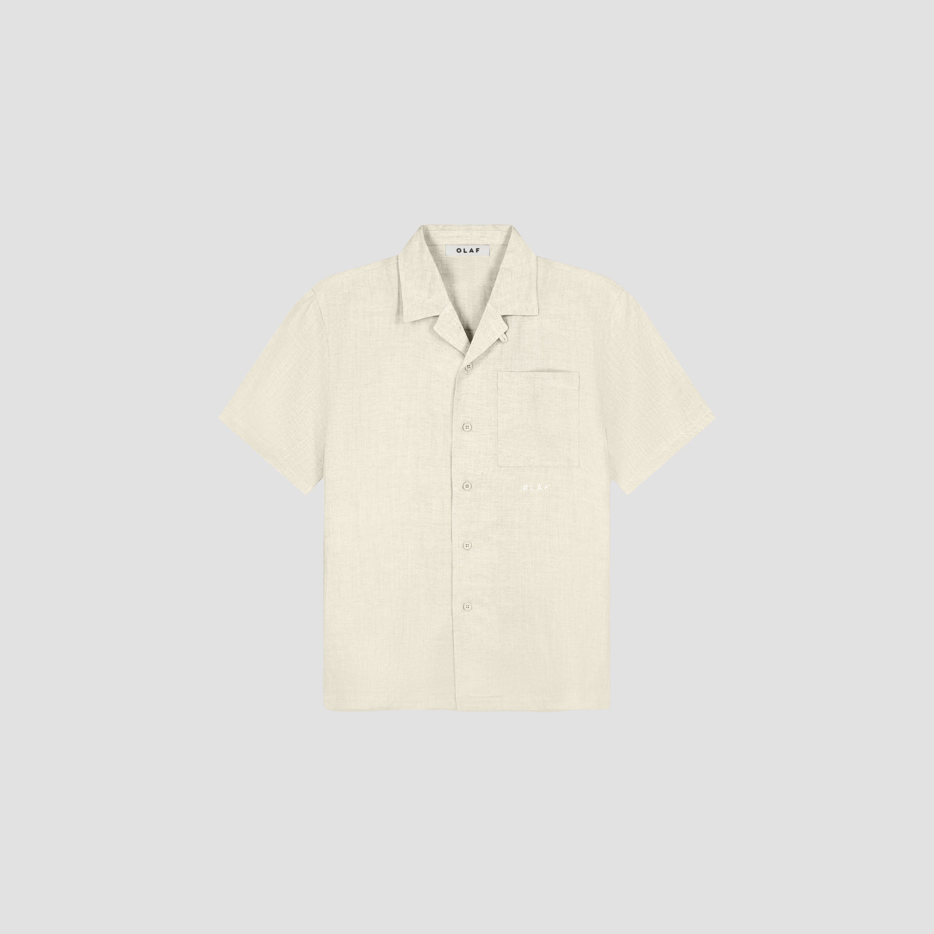 Linen Blend SS Shirt - Off White