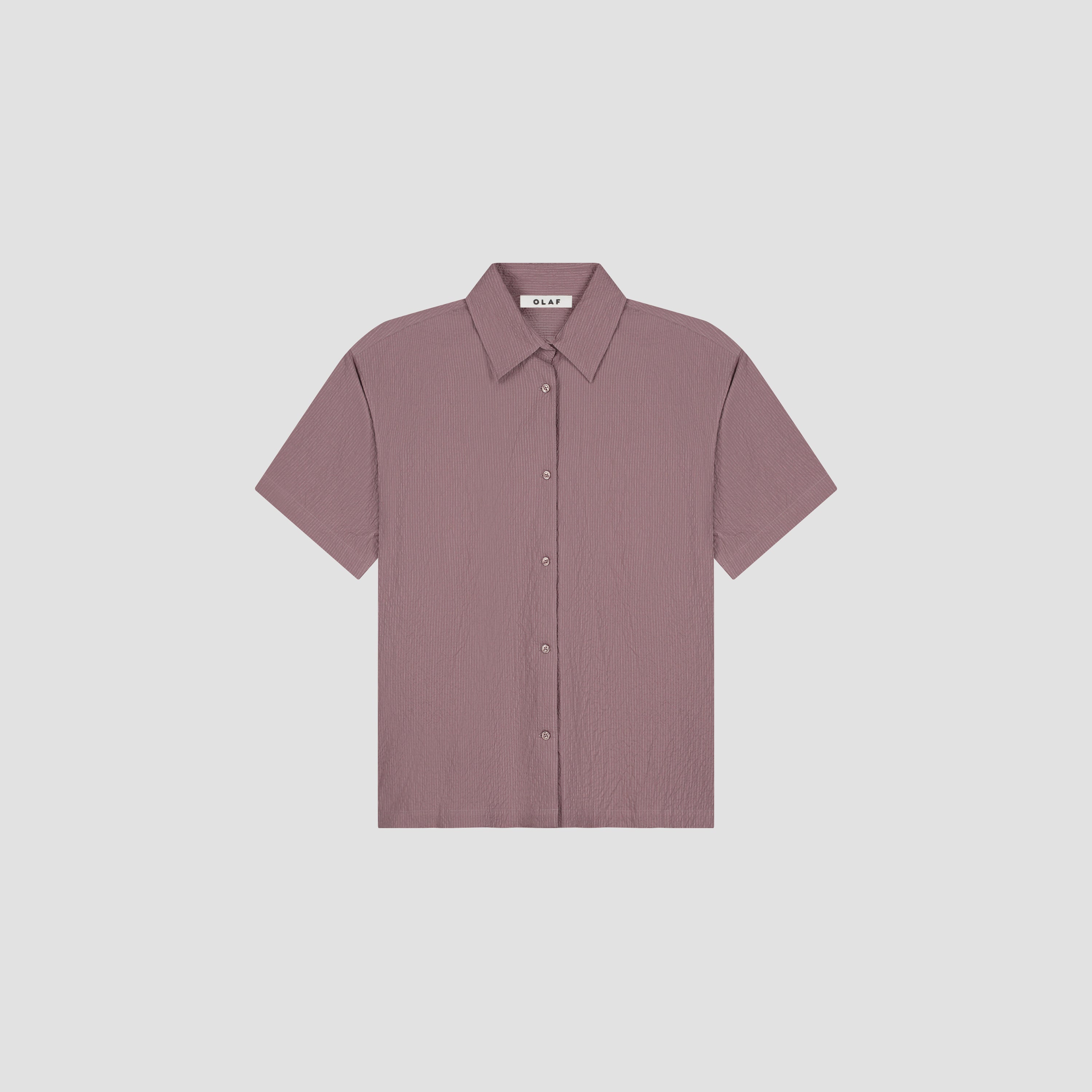 Stripe Boxy SS Shirt - Twilight Mauve