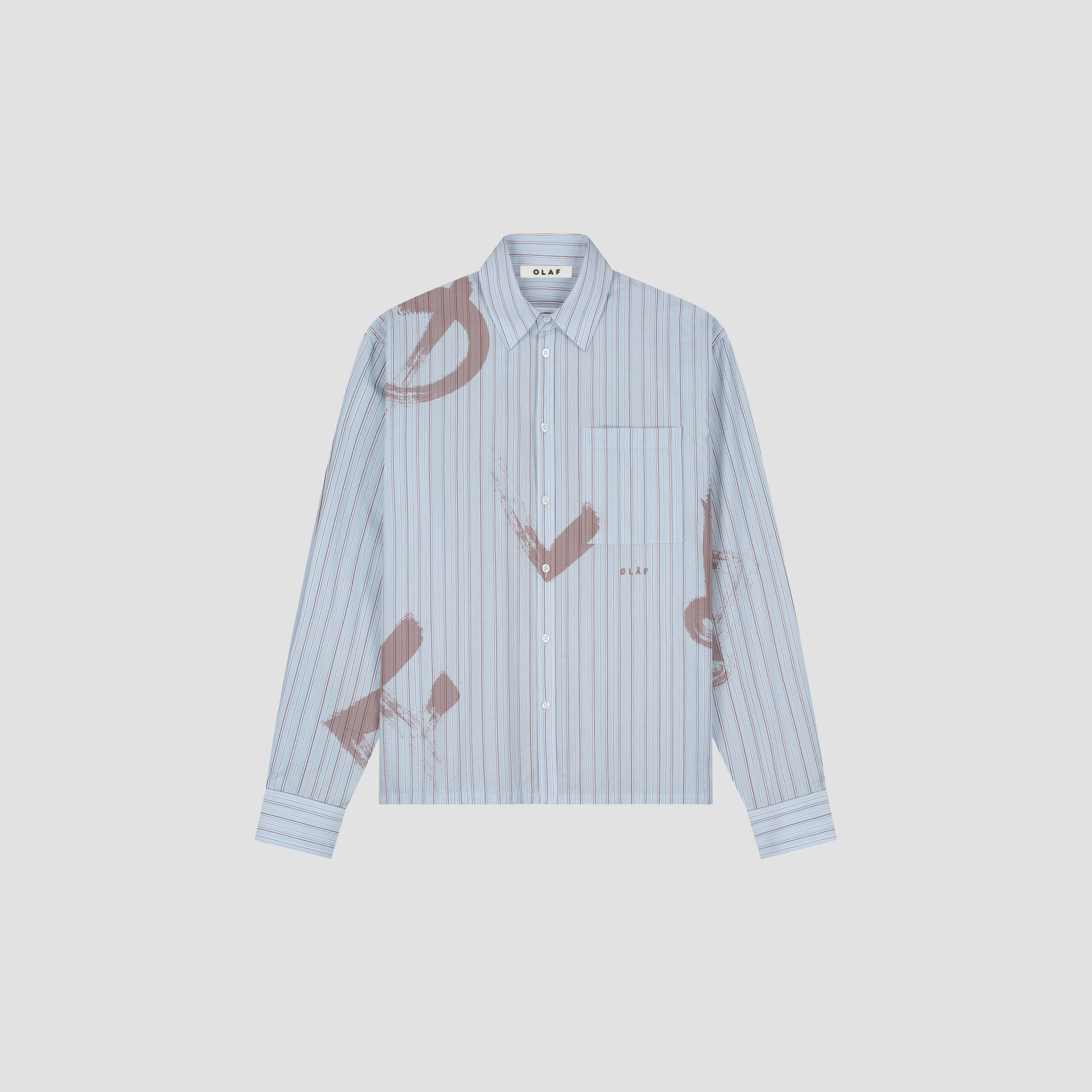 Brushstroke Logo Stripe LS Shirt - Twilight Mauve/Open Air