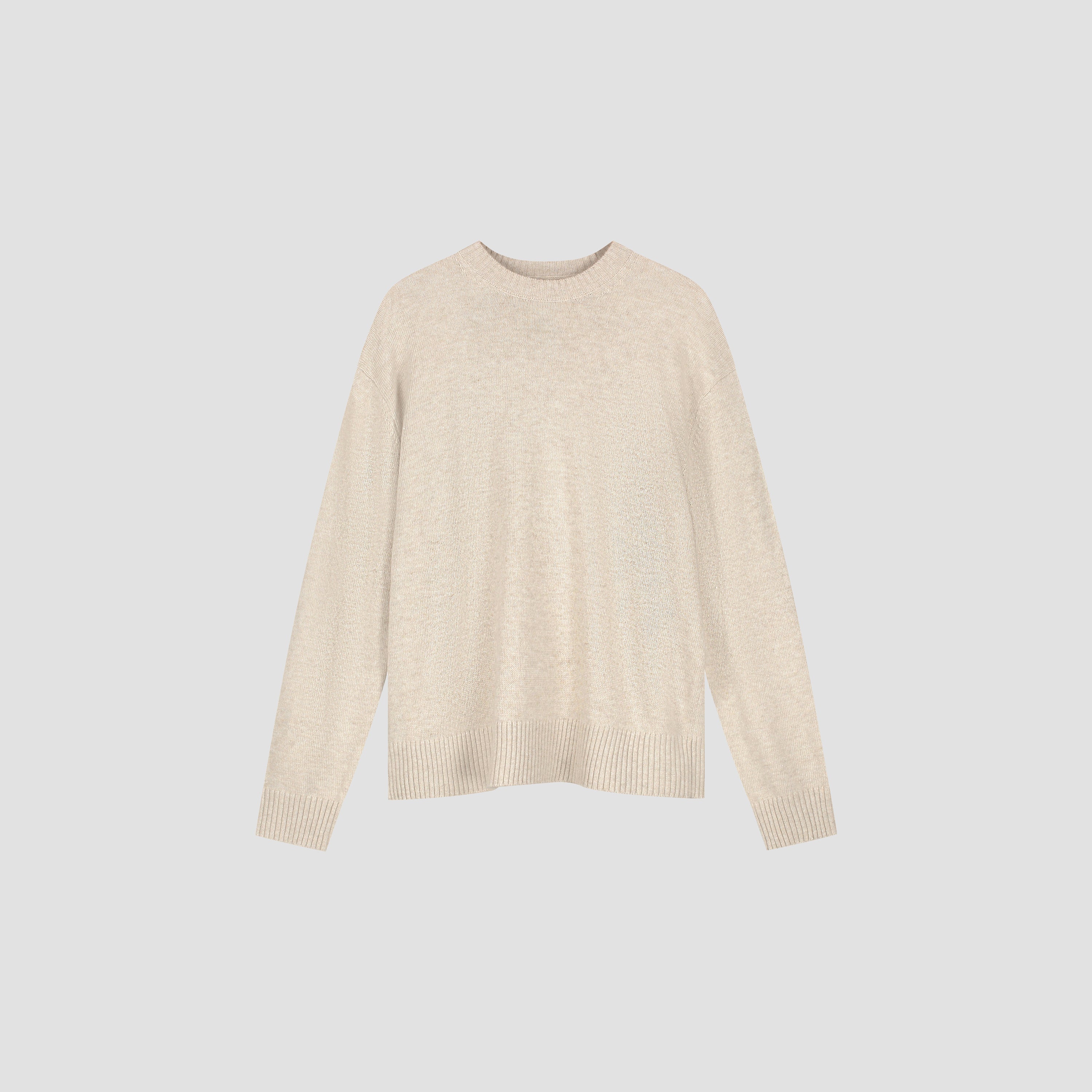 Essential Knitted Crewneck - Cement