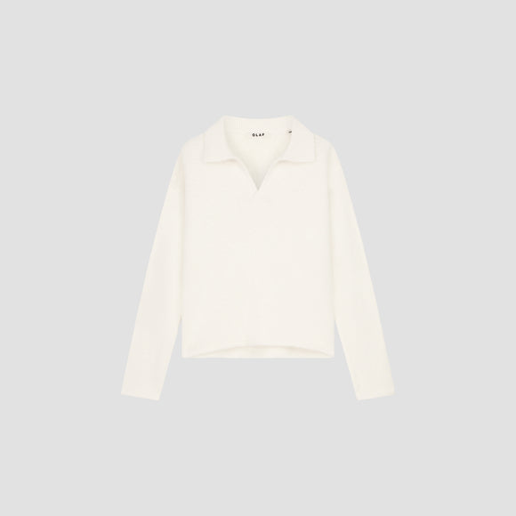 Signature Knitted Polo - Off White