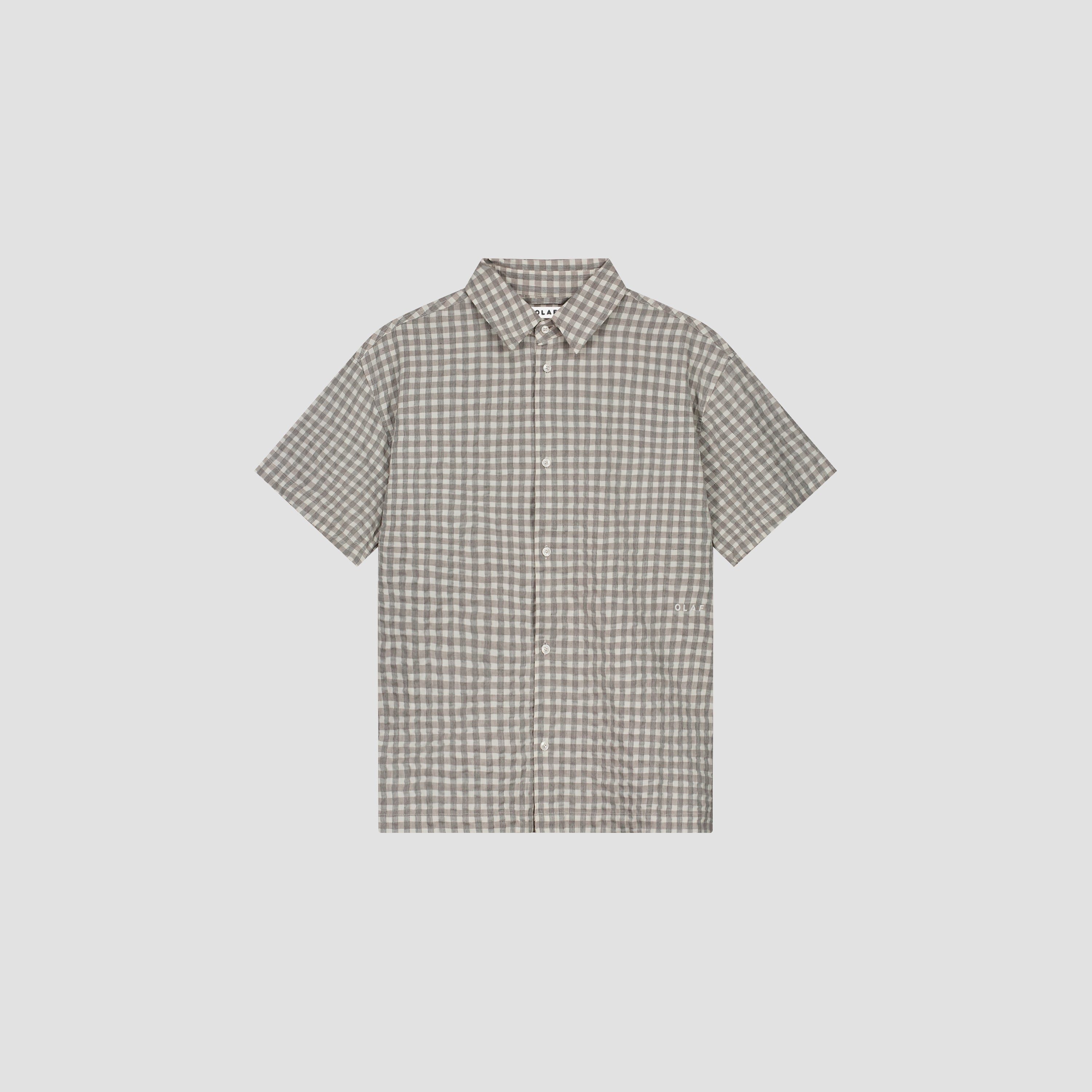 Check Boxy Shirt - Heather Grey