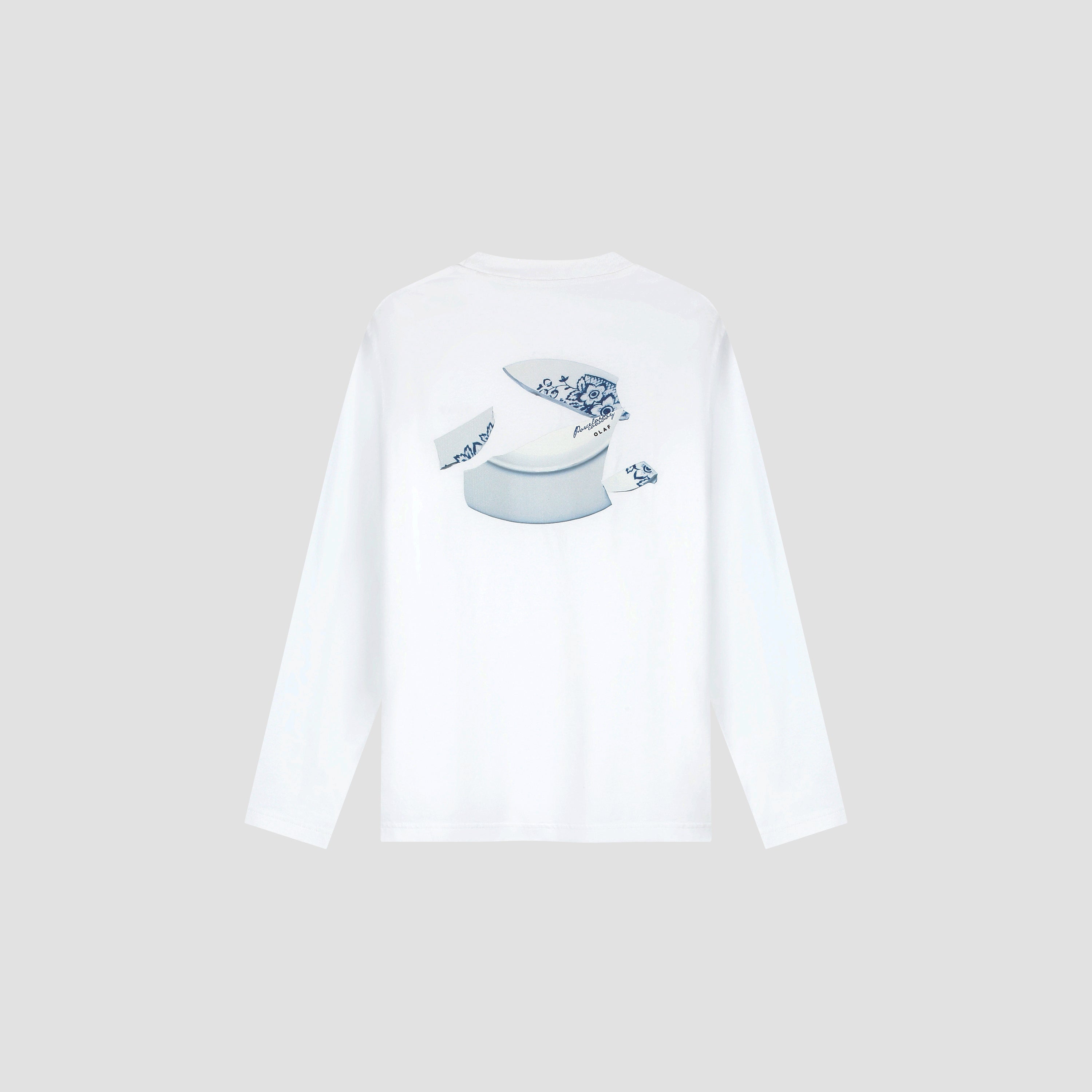 Broken Plate Ls Tee - Optical White