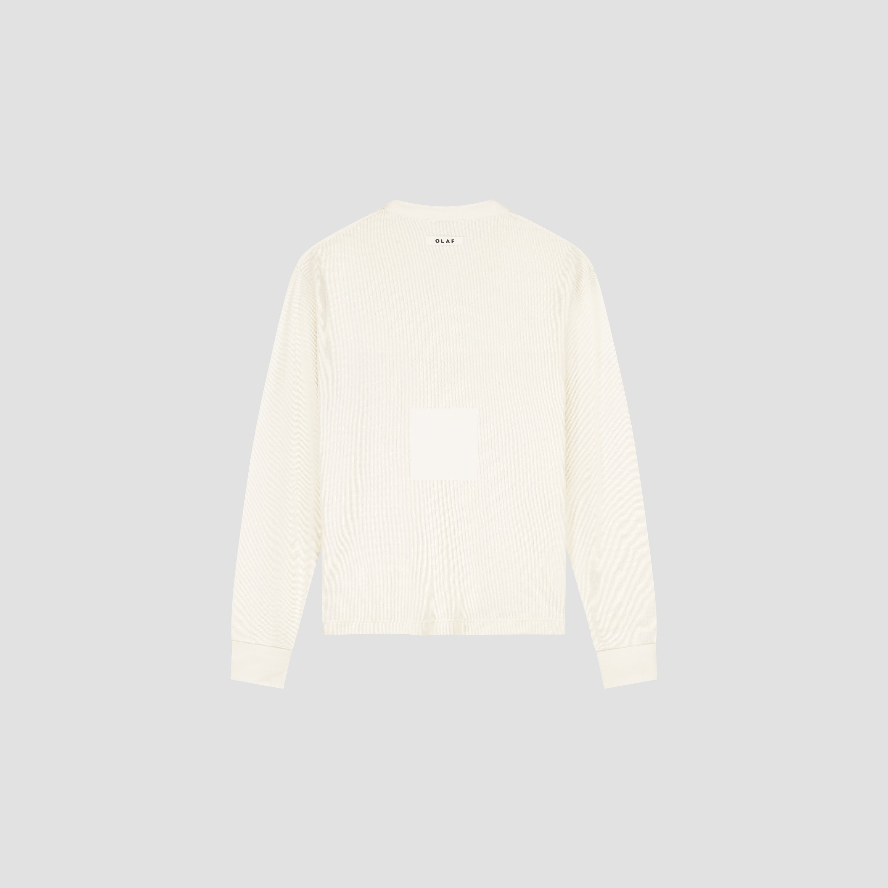 Waffle Henley LS Tee - Off White