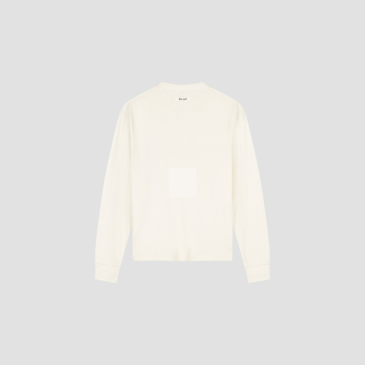 WAFFLE HENLEY LS TEE | OFF WHITE / MULCH