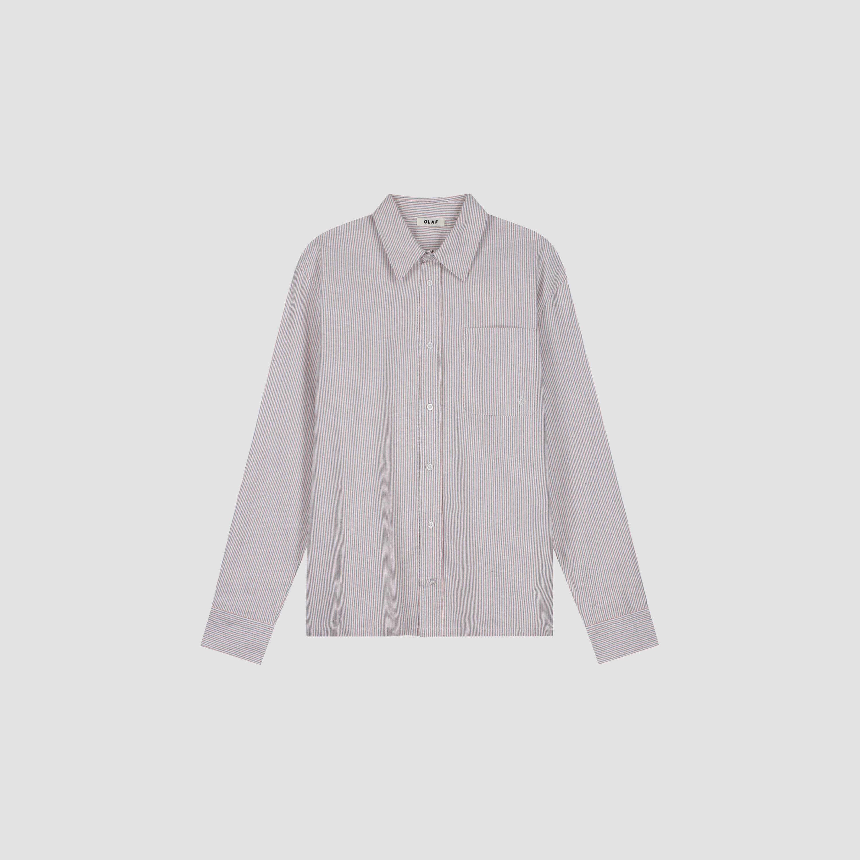 Oxford Relaxed Shirt - White/Adrenal Rush