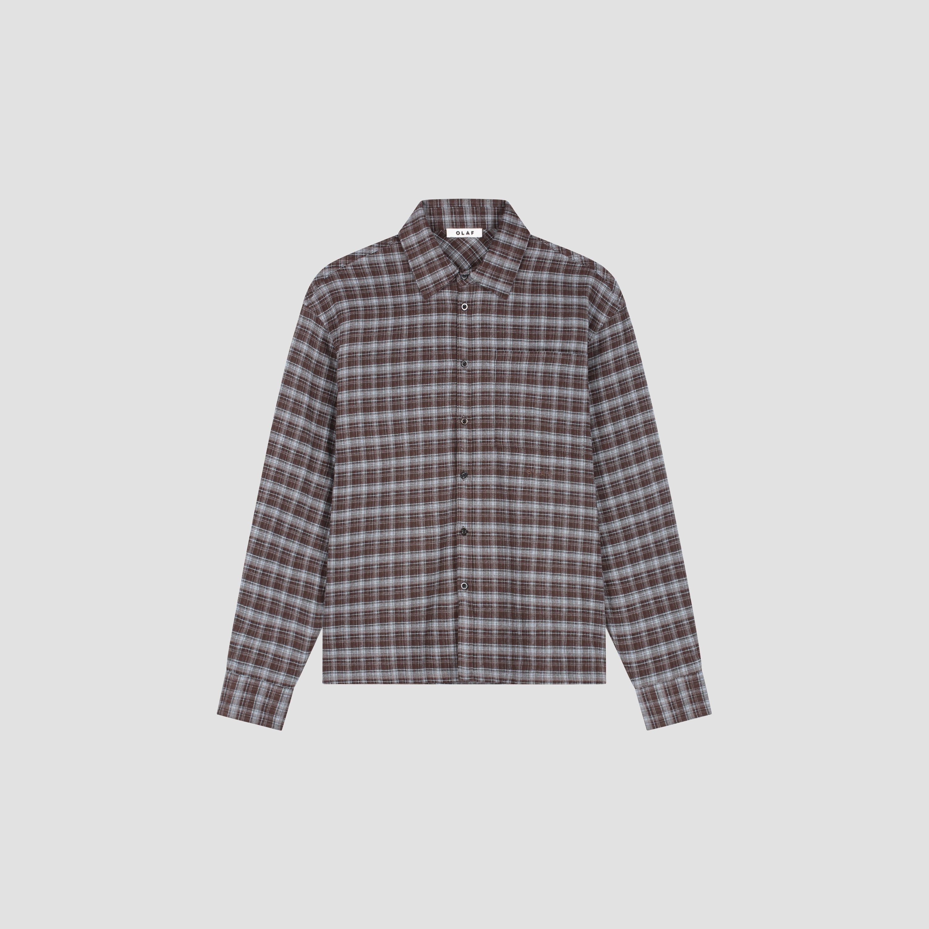 Flannel Boxy Tee - Chocolate Plum/Windsurfer