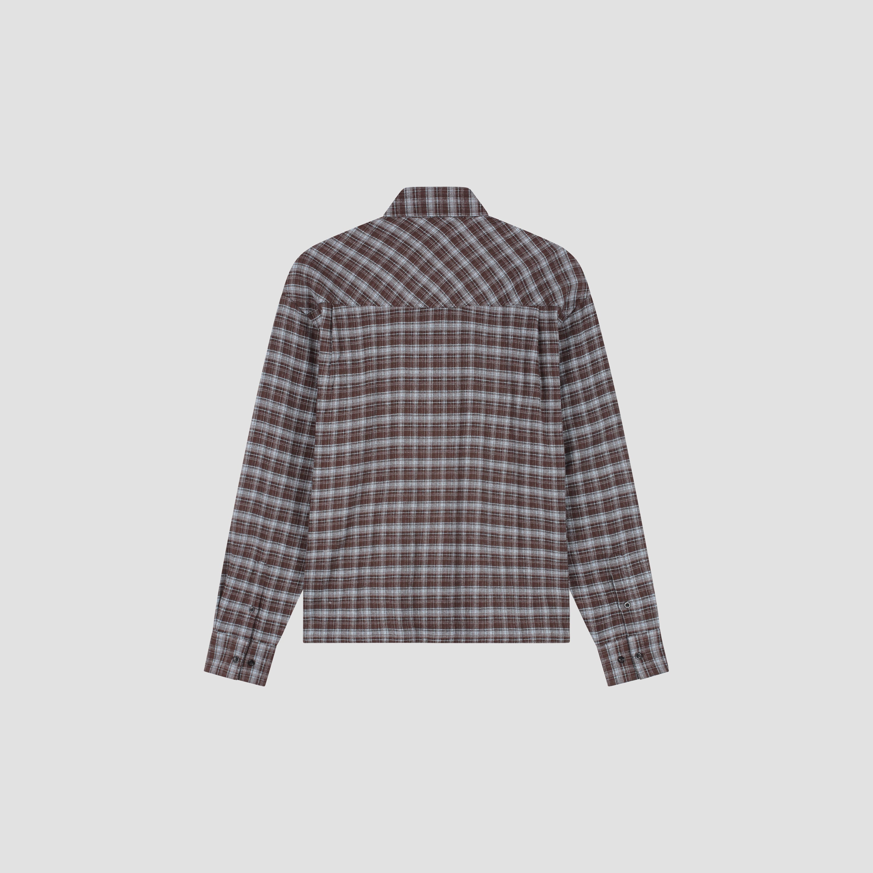 Flannel Boxy Tee - Chocolate Plum/Windsurfer