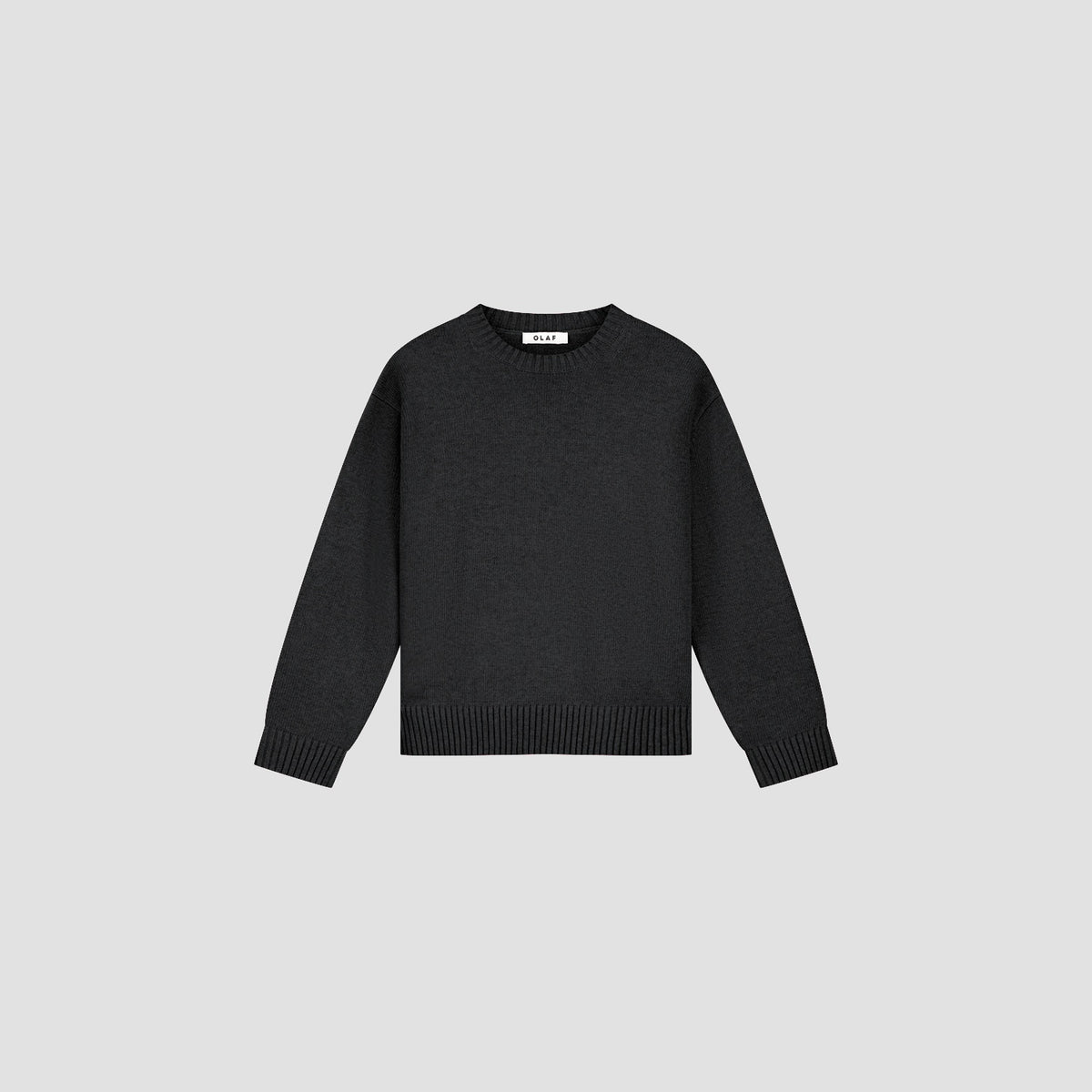 Essential Knitted Crewneck - Black