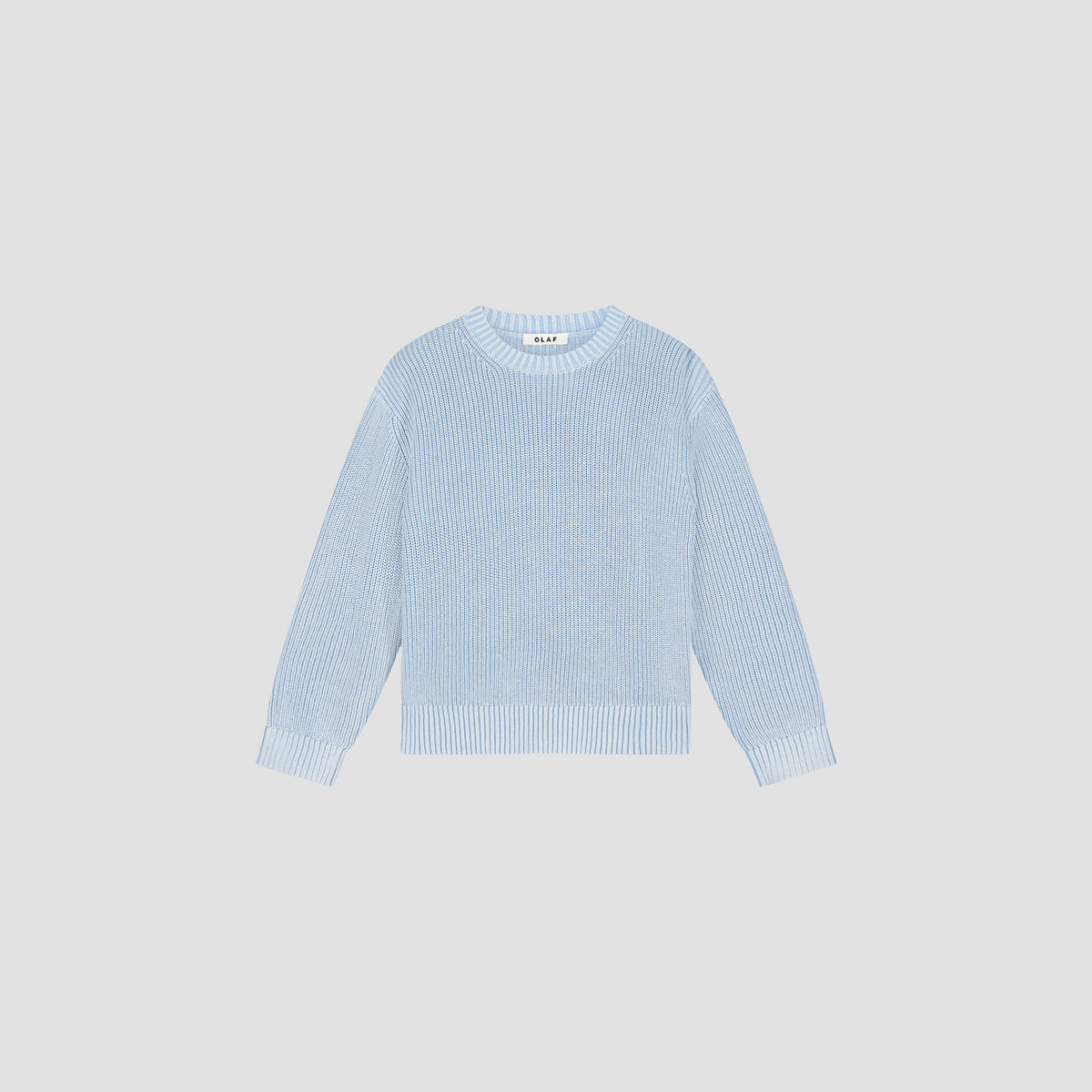 Washed Knitted Essential Crew Neck - Windsurfer