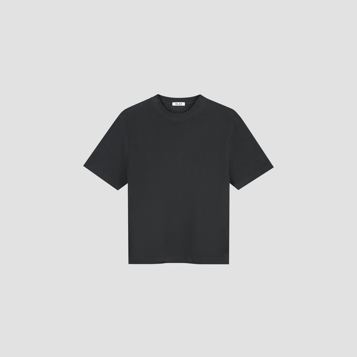 RIBBED TEE | CHARCOAL