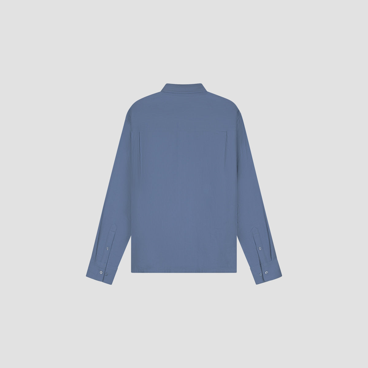 DOUBLE FACE BOXY SHIRT | DUSTY BLUE