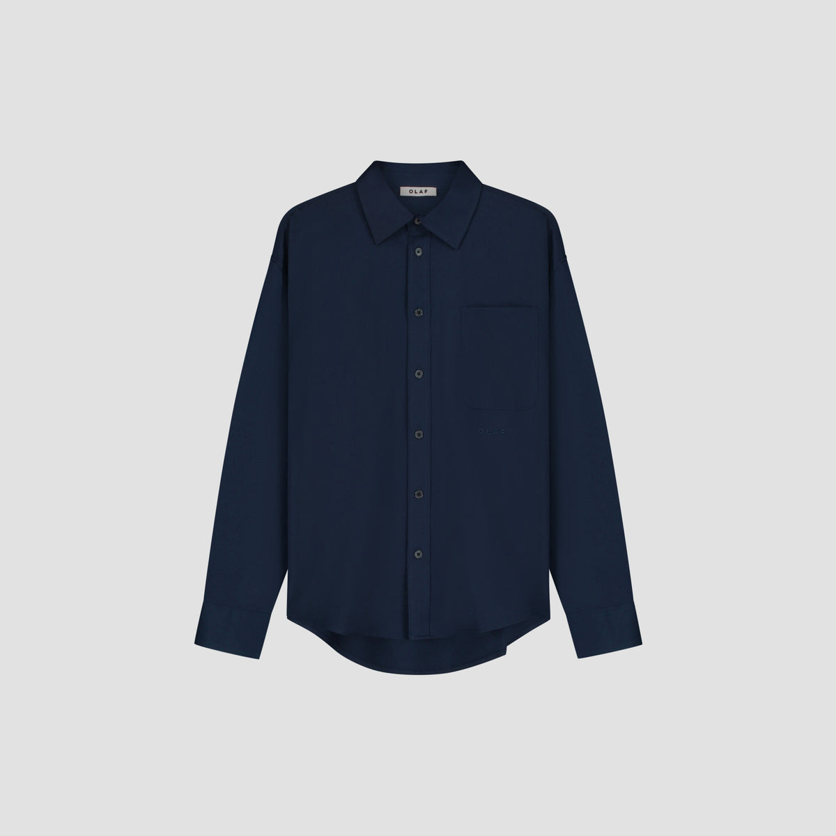OVERSIZED WOOL BLEND SHIRT | NAVY