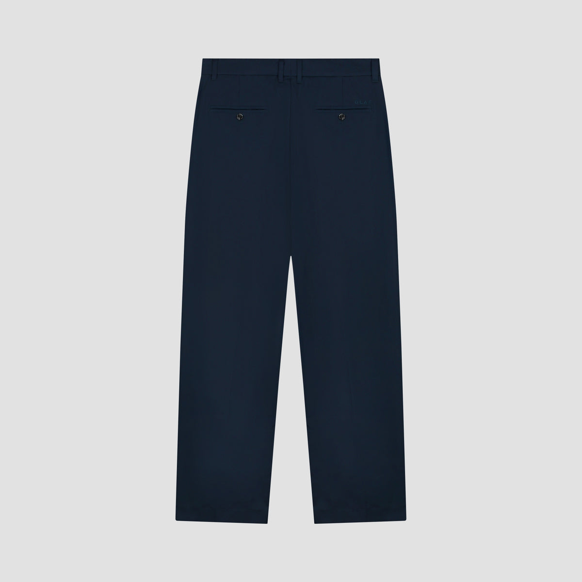 WOOL BLEND RELAXED PLEATED PANT | NAVY