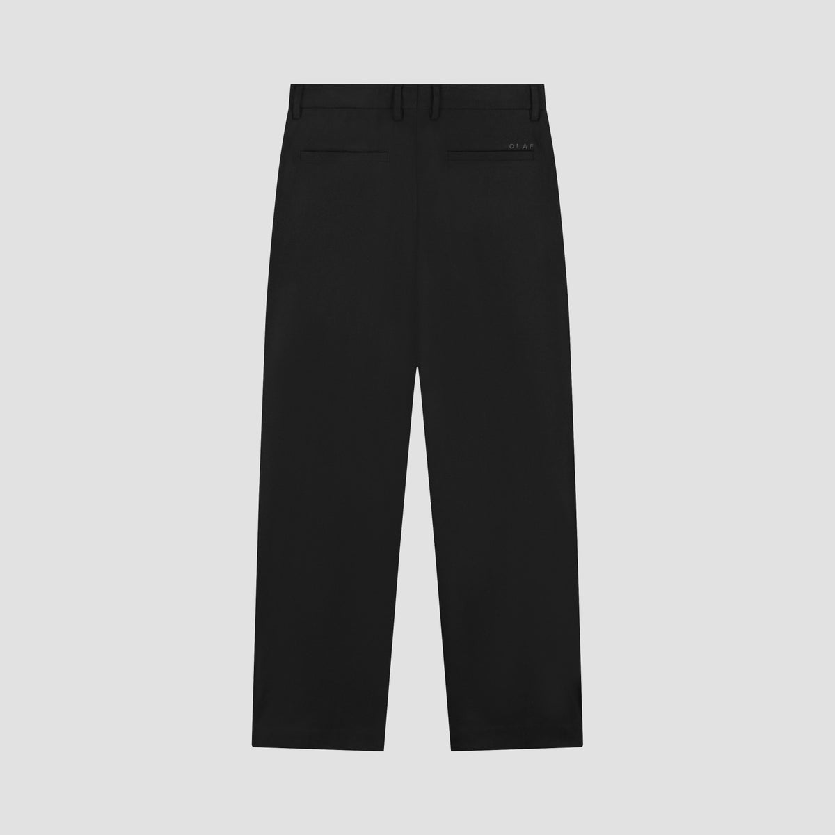 WOOL BARREL LEG PANT | BLACK