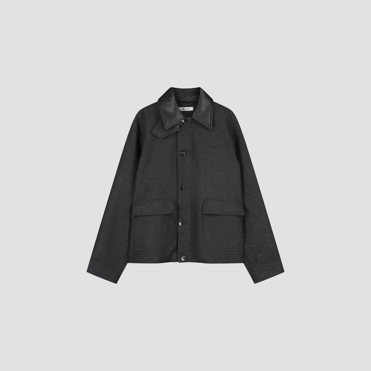 WOOL WORKWEAR JACKET | CHARCOAL