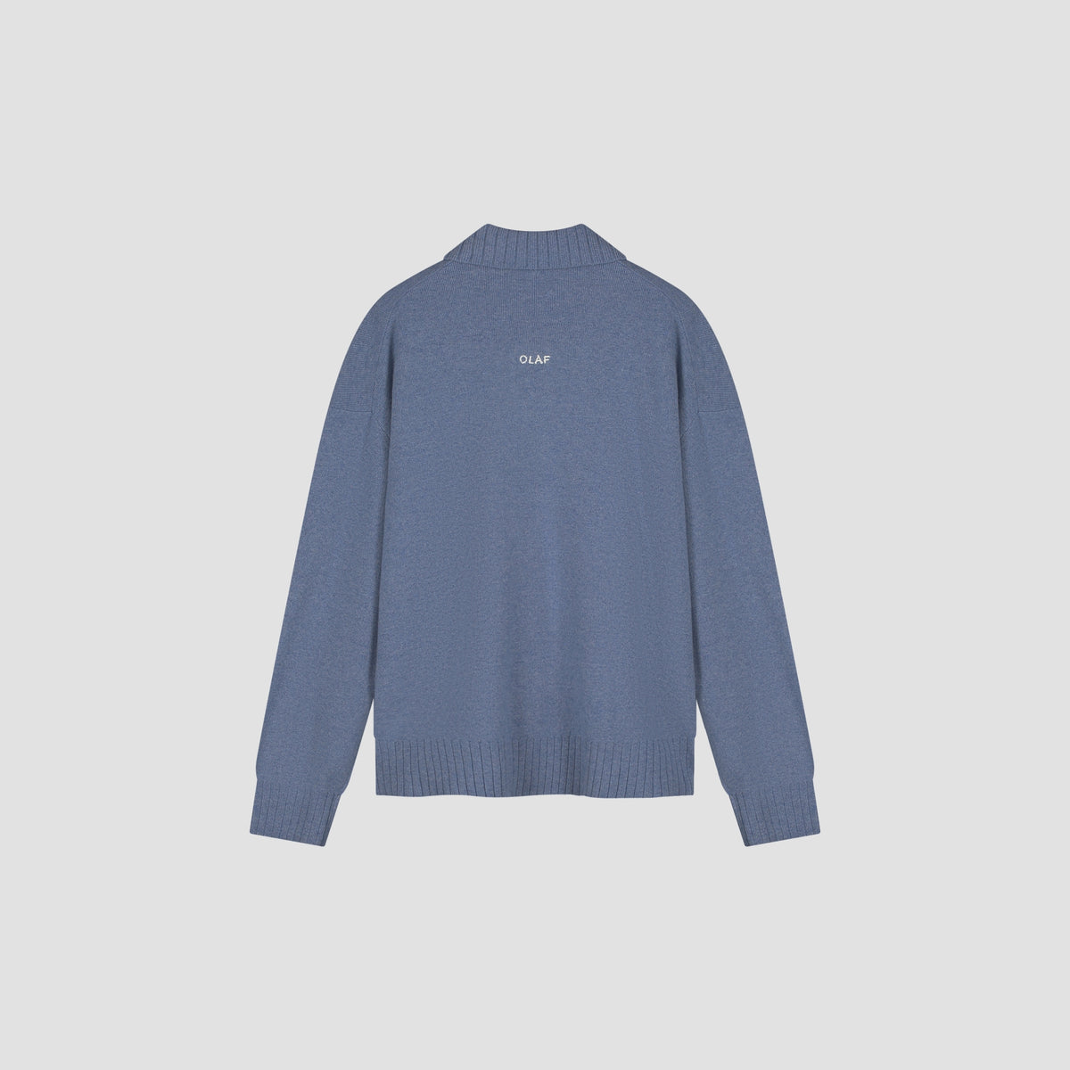 ESSENTIAL KNITTED POLO | DUSTY BLUE