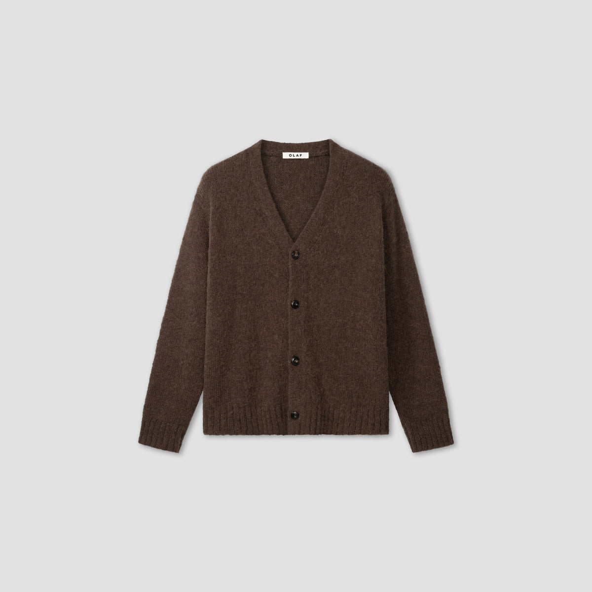 HAIRY TEXTURE CARDIGAN | BRACKEN