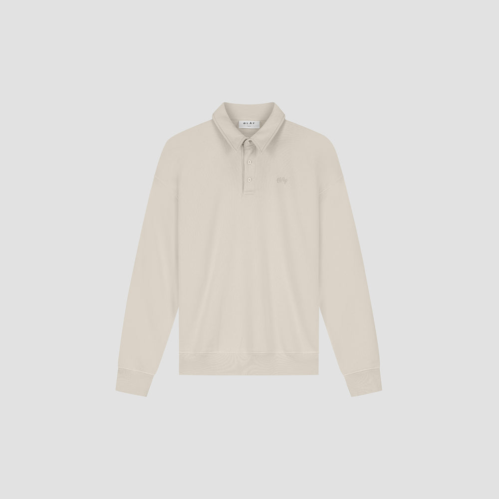 Signature Oversized Polo - Cement