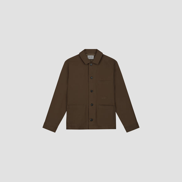 Herringbone Workwear Blazer - Brown