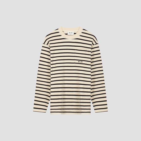 Stripe Sweatshirt - Off White / Mulch