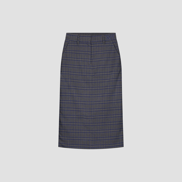 WMN Suit Long Skirt - Grey Check