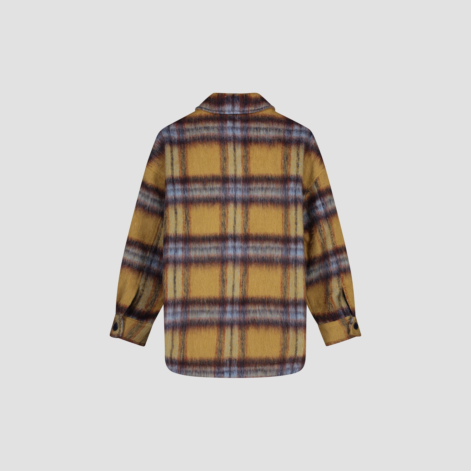 WMN Blur Wooly Shacket - Ochre Check
